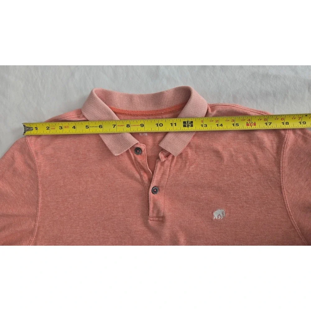 Banana Republic Salmon Coral Polo Shirt Mens XL Pique Cotton Preppy Golf Classic